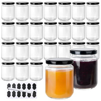Tarros de vidrio cilíndricos vacíos de vidrio sodocálcico con tapa metálica y logotipo personalizado para almacenamiento de alimentos, en presentaciones de 30ml, 500ml, 350ml, 750ml, 1000ml, ideales para encurtidos, mermelada y miel.