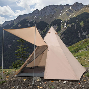 Tente de Camping dôme 6-8 personnes 4 saisons Double couches imperméable Anti-UV tentes coupe-vent famille tente de Camping en plein air - Product Image 5