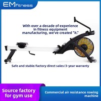 Rameur d'air intelligent pliable en acier, résistant au vent, silencieux, pour usage commercial et domestique, avec ventilateur d'exercice aérobie, garantie 1 an