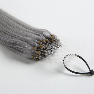 Jasmine Beauty Wholesale Best Quality Straight <b>Micro</b> Loop Hair <b>Extensions</b> Virgin Human Hair Factory Microlink Hair <b>Extensions</b> - Product Image 3