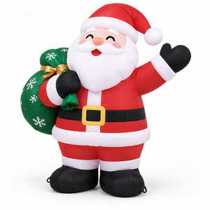 Père Noël gonflable <span class=keywords><strong>de</strong></span> Noël avec sac cadeau flocon <span class=keywords><strong>de</strong></span> neige, figurine <span class=keywords><strong>de</strong></span> Père Noël LED gonflable pour la décoration extérieure <span class=keywords><strong>de</strong></span> jardin, pelouse et vacances <span class=keywords><strong>de</strong></span> Noël - Product Image 3