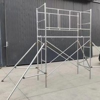Stabilisateur de trépied en acier Q235 renforcé - Étalonneur robuste galvanisé personnalisable pour échafaudage mobile sur roues