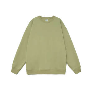 Heavyweight Autumn High Quality Sweatshirt 400GSM 100% Cotton French Terry Oversized Unisex Pullover Custom Logo Plain Dyed - Product Image 3