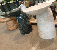 Table basse créative en marbre naturel de designer moderne Tables d'appoint de haute qualité pour salon