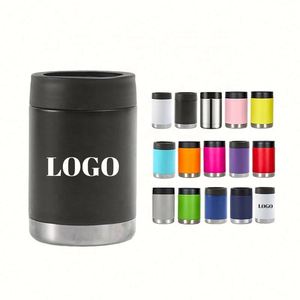 Seau à glace isotherme personnalisé 12 oz en acier inoxydable à double paroi, écologique, pour champagne, vin, bière, ou canettes de cola - Product Image 1