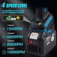 Meuleuse d'angle sans balais 20V 5 pouces avec interrupteur à gâchette 125mm 8100 tr/min, outil électrique industriel et DIY à batterie avec disque de meulage