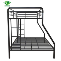 Lit superposé en fer et en métal personnalisé double queen size avec escalier au design moderne pour chambre à coucher pour enfants