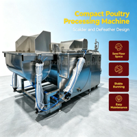 Machine commerciale d'abattage de volailles 1000BPH en SUS304, équipement d'échaudage et de plumage de poulets pour usine d'abattage