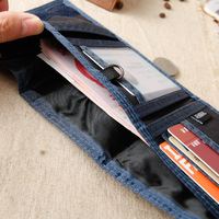 Dompet Lipat Tiga Kanvas Kotak-kotak Hitam Putih untuk Remaja Laki-laki Perempuan Dompet Kain Kasual Dompet Koin dengan Banyak Slot Kartu