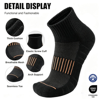Chaussettes thermiques en laine mérinos matelassées, chaussettes de compression pour la randonnée et la course à pied pour hommes et femmes