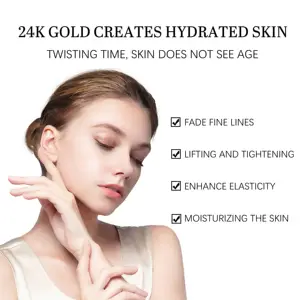 Juego de cuidado de la piel facial fabricado en fábrica, juego de cuidado de la piel nutritivo de oro antienvejecimiento Whitening24k