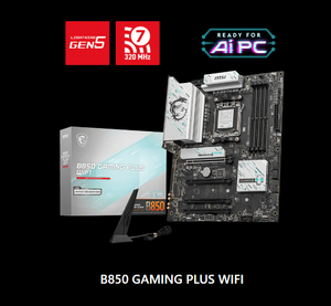 Tarjeta Madre B850 GAMING PLUS WIFI Compatible con CPU AMD AM5, RAM DDR5, WIFI, para Juegos - Product Image 1