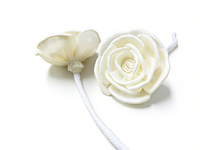 Diffuseur de parfum à fleurs en bois de sola avec coton, diamètre 6 cm et 8 cm, recharge d'huile essentielle, fleurs artisanales en bois de sola