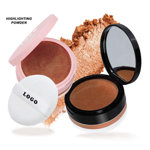 Etiqueta privada vegana caliente personaliza tu propio logotipo buena calidad maquillaje impermeable cosmético suelto <span class=keywords><strong>iluminador</strong></span> en polvo - Product Image 1