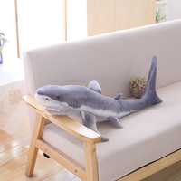 Personnalisé mignon bleu Marlin animal marin en peluche animal en peluche jouet poisson en peluche poupée thon océan poupée longue jeter oreiller décoration