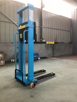 Chariot élévateur électrique portable à chargement automatique de 1 tonne, prix d'usine, avec transpalette hydraulique, batterie lithium-ion, transmission intégrale