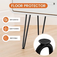 Ensemble de 4 pieds de table en épingle à cheveux en métal robuste pour salon atelier maison projets de bricolage table de chevet table basse banc bureau