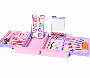 Exquisite tragbare Kosmetik Set Spielzeug Mädchen Make-up Rollenspiel Spielzeug Schönheit sicher und ungiftig Make-up Spielzeug mit Box