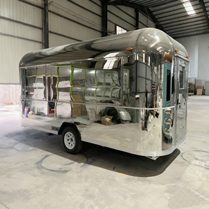 รถพ่วงขายอาหารเคลื่อนที่ VIC สแตนเลส รถขายอาหารเคลื่อนที่ รถห้องน้ำเคลื่อนที่ บริการขายไอศกรีมและขนมหวาน ปรับแต่งสีได้ - Product Image 1