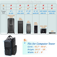 Sangle de transport pour tour PC avec poignée, étui de transport de bureau avec poches pour clavier, câbles et accessoires informatiques