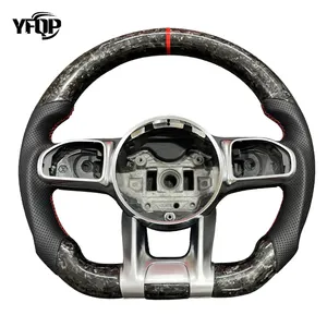 Customized Carbon Fiber Steering Wheel For Mercedes For Benz AMG Old To New Flat Bottomed Steering Wheel