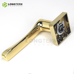 Accessoires de poignée de porte fantaisie Antique Bronze or ensemble complet en alliage de Zinc intimité à l'intérieur de la poignée de serrure de porte luxe moderne - Product Image 4