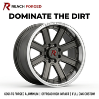 Velg Forged Reach 17 Inch Dual Tone Gray 8x170 6061 T6 untuk Truk Ford Super Duty Dually