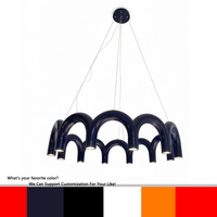 HW-3055 Nouvelle Suspension de Plafond Italienne en Forme de Vague M, Lampe Décorative Artistique Réglable pour Salle à Manger, Restaurant, Galerie