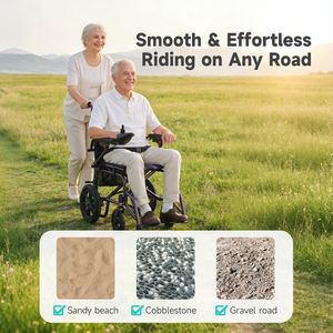 Fauteuil roulant électrique pliable intelligent tout-terrain léger sur mesure avec batterie au plomb, vente en gros directe usine - Product Image 5
