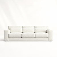 Canapé droit 3 places moderne et minimaliste, rembourrage en mousse haute densité, tissu doux, assise profonde, idéal pour villa et appartement, salon