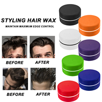 Emballage rouge afro-américain de marque privée, produits à base de cire pour cheveux traités par couleur, produits coiffants pour hommes