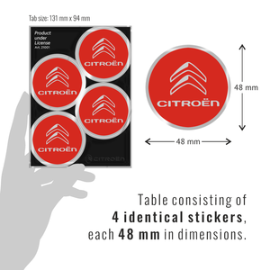 Per Citroen personalizzabili adesivi cromati di lusso adesivi lucidi ABS emblemi carrozzeria auto 4 loghi rosso lettera ABS emblema auto - Product Image 1