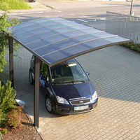 Abri de voiture en cantilever avec toit en polycarbonate, abris pour voitures, tentes de stationnement