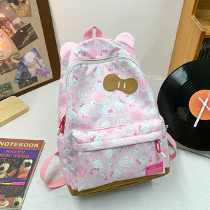 Japonês-estilo para <span class=keywords><strong>Hello</strong></span> <span class=keywords><strong>Kitty</strong></span> mochila com arco bonito padrão grande capacidade macio Campus armazenamento para meninas poliéster forro - Product Image 5