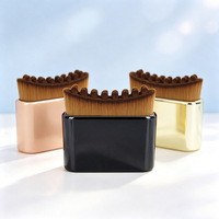 Brosse de massage lymphatique cinq couleurs pour le contour du visage et du cou, avec étiquette personnalisée pour les soins en salon de beauté