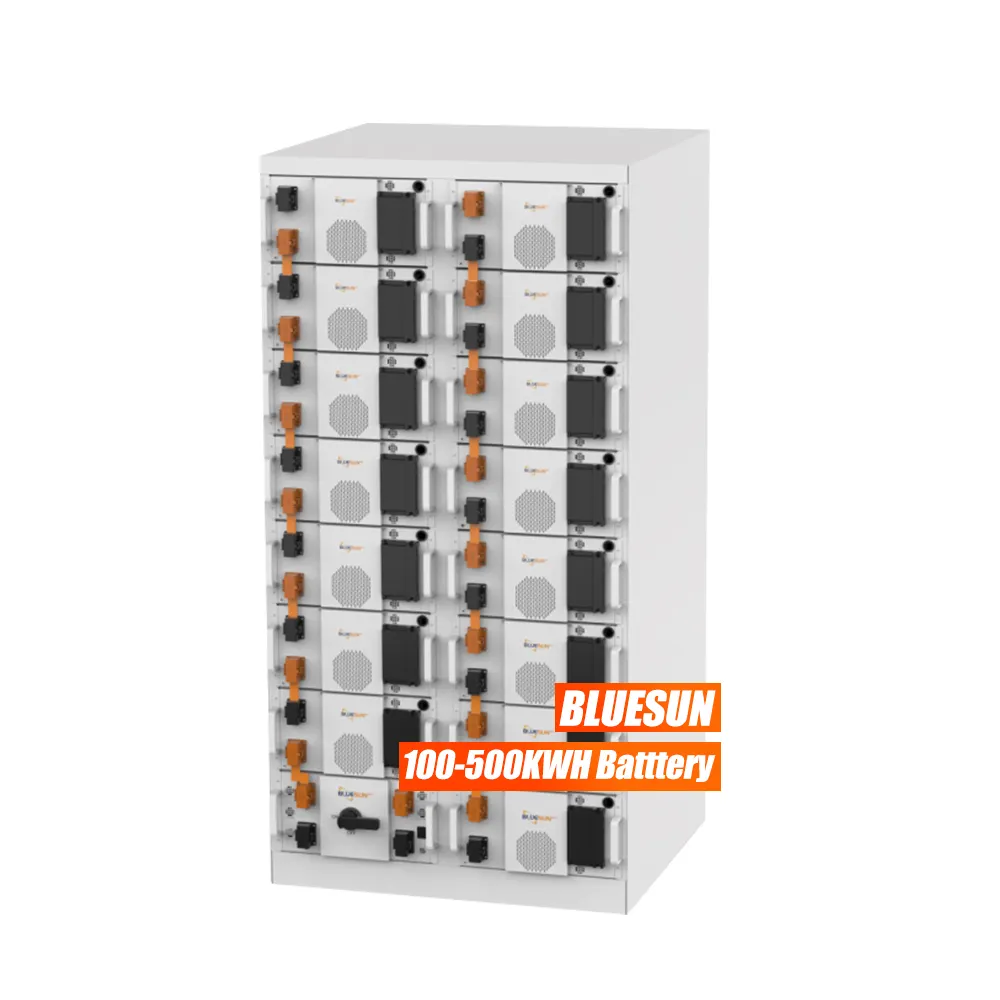 ब्लूसन नेस कंटेनर सभी एक सेट में 150kwh लिथियम आयन लाइफ 4 गहरे चक्र बैटरी आपूर्तिकर्ता औद्योगिक उपयोग के लिए