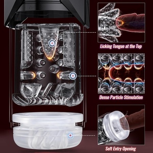 Giocattoli Sessuali Impermeabili con Sincronizzazione AI, 7 Modalità di Suzione e 7 di Spinta Rotante e Leccante, Prodotti <span class=keywords><strong>Sensuali</strong></span> per il Bagno con Base a Ventosa - Product Image 5