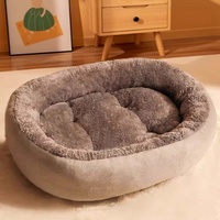Coussin pour animaux de compagnie pliable, doublure intérieure en peluche douce et respirante, base lavable et antidérapante, adapté à toutes les saisons