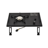 Réchauds à gaz de table style IGT, réchauds de camping portables pliables, cuisinières d'extérieur à double usage, grilles de barbecue encastrables sur table