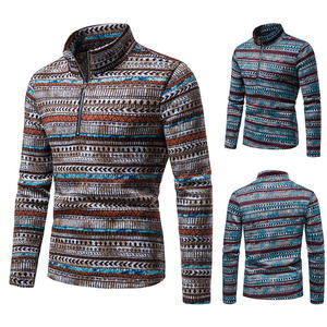 Hiver Custom Teens New Boys Long Sleeved Men's Patterned Jacquard Knitwear Casual Pullover Men's Sweater - Product Image 1