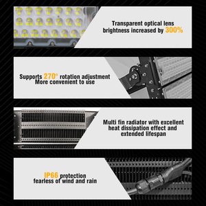 Modular loại 100W-1000W IP65 CE chứng nhận cao sáng điều chỉnh chùm ánh sáng Góc cảm biến ánh sáng điều khiển sân vận động dẫn lũ ngoài trời năng lượng mặt trời - Product Image 3