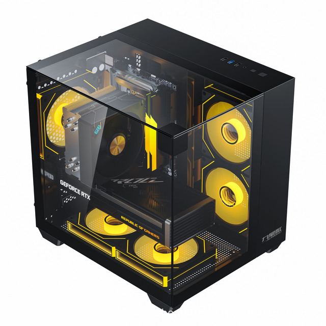 2026 Most Popular Gaming PC Desktop Computer Gaming ATX Mid Tower PC Case RGB Computer Cases Towers Desktop Office PC Cabinet