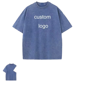 Fabricant de vêtements en gros, impression sérigraphique personnalisée, logo sur t-shirt uni, t-shirt personnalisé 230g 100% coton, tricot surdimensionné pour hommes - Product Image 1