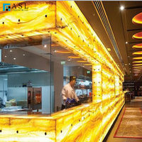 Panneau mural en onyx translucide rétroéclairé de luxe, prix d'usine chinois, onyx brun
