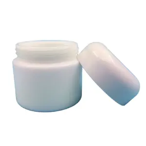 OEM Hot selling New Opal Glass Jar for Cosmetics Empty Porcelain Glass Storage with Plastic Screw Lids wholesale