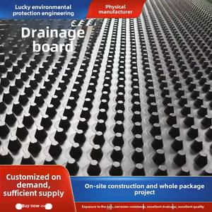 環境に優しいHDPE防水排水板、ディンプル表面、5年保証、庭園、地下ガレージ建設用 - Product Image 3