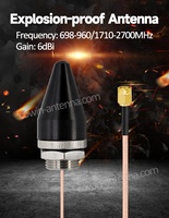 Armoire extérieure antidéflagrante, antenne omnidirectionnelle 5G étanche à gain élevé, station de charge, polarisation verticale 6dBi 50W