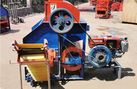 Machine robuste de décorticage et de ramassage d'arachides diesel pour usage agricole, ramasseur automatique d'arachides pour conditions de terrain sec et humide