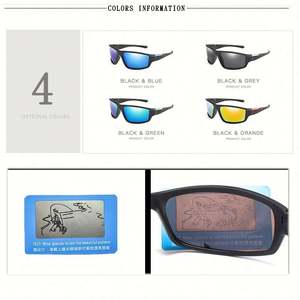Lunettes de soleil polarisées carrées classiques pour hommes et femmes avec logo personnalisé, idéales pour la conduite - Product Image 6