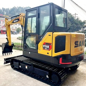 Mini-excavatrice sur chenilles SANY SY55U d'occasion, 5,5 tonnes, 5780 kg, godet de 0,23 m³, moteur Kubota V2607, 36 kW, zéro queue, à vendre - Product Image 1